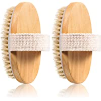 2 Paquetes Cepillos Corporales de Piel Seca- Cepillo de Fregar Exfoliante Corporal Cepillo Corporal de Cerdas Suaves…